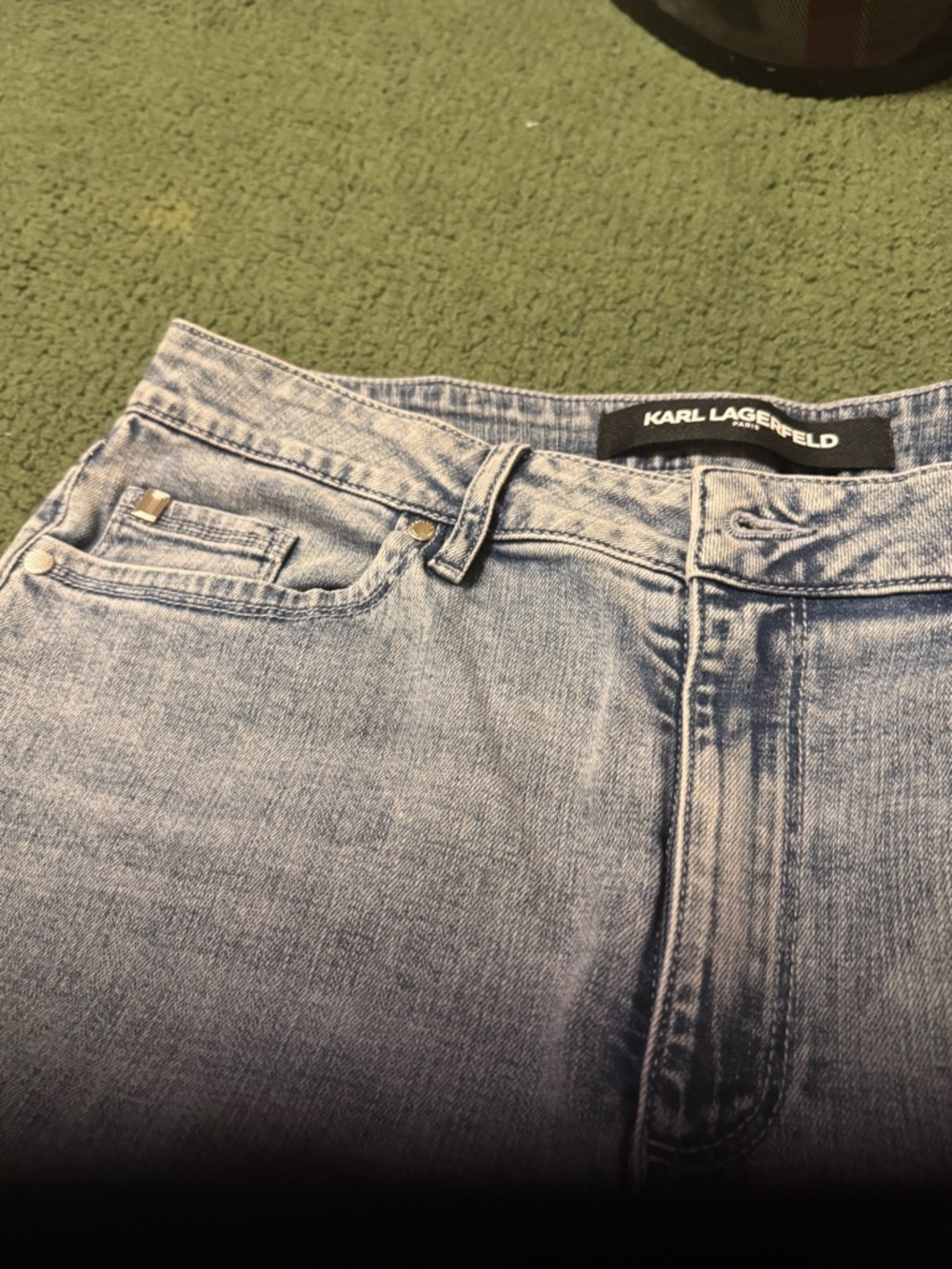 Karl Lagerfeld Light Blue Wide Leg Jeans